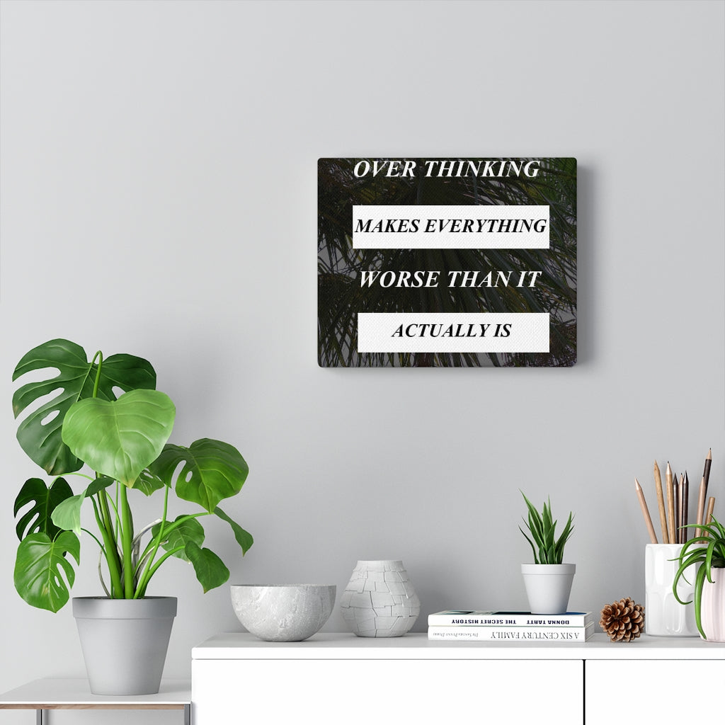 Scripture Walls Inspirational Wall Art Over Thinking Makes Everything Motivational Print Ready to Hang Artwork Unframed-Express Your Love Gifts