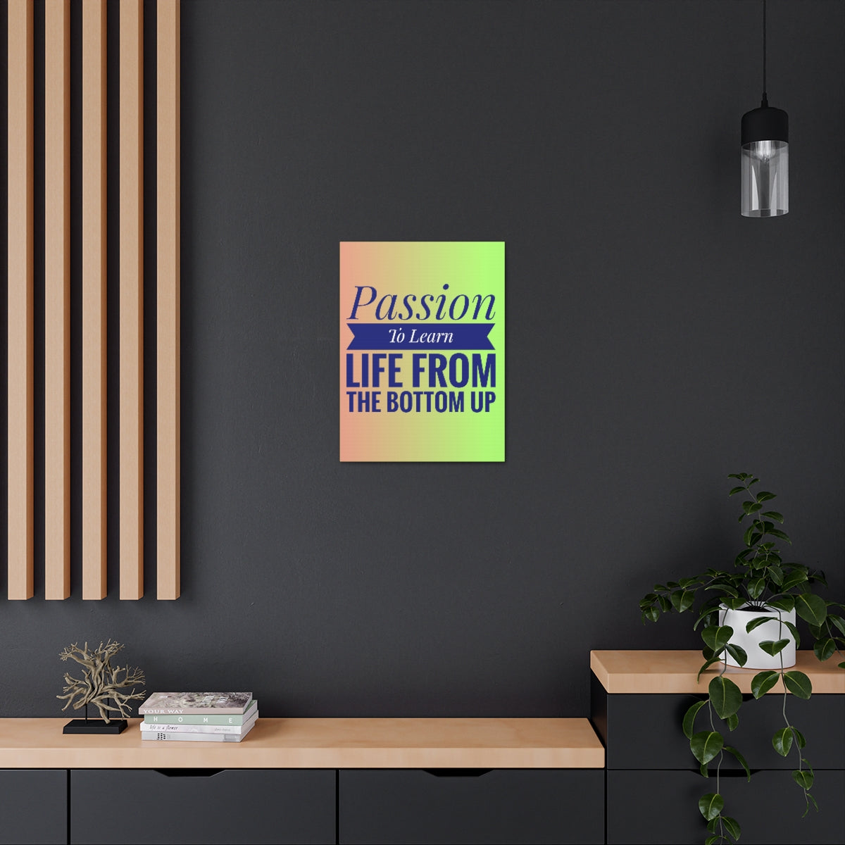 Scripture Walls Inspirational Wall Art Passion To Learn Life Motivation Wall Decor for Home Office Gym Inspiring Success Quote Print Ready to Hang Unframed-Express Your Love Gifts