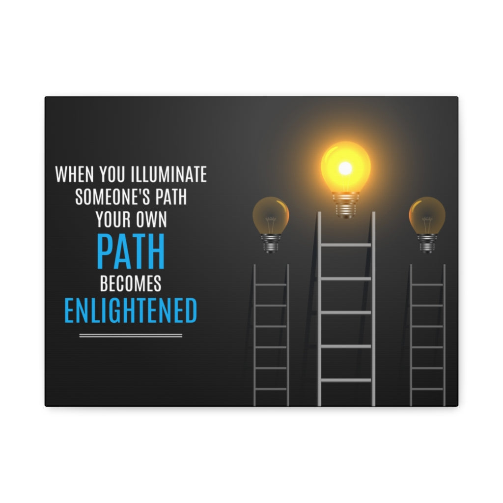 Scripture Walls Inspirational Wall Art Path Becomes Enlightened Motivation Wall Decor for Home Office Gym Inspiring Success Quote Print Ready to Hang Unframed-Express Your Love Gifts