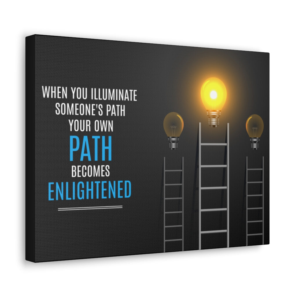 Scripture Walls Inspirational Wall Art Path Becomes Enlightened Motivation Wall Decor for Home Office Gym Inspiring Success Quote Print Ready to Hang Unframed-Express Your Love Gifts