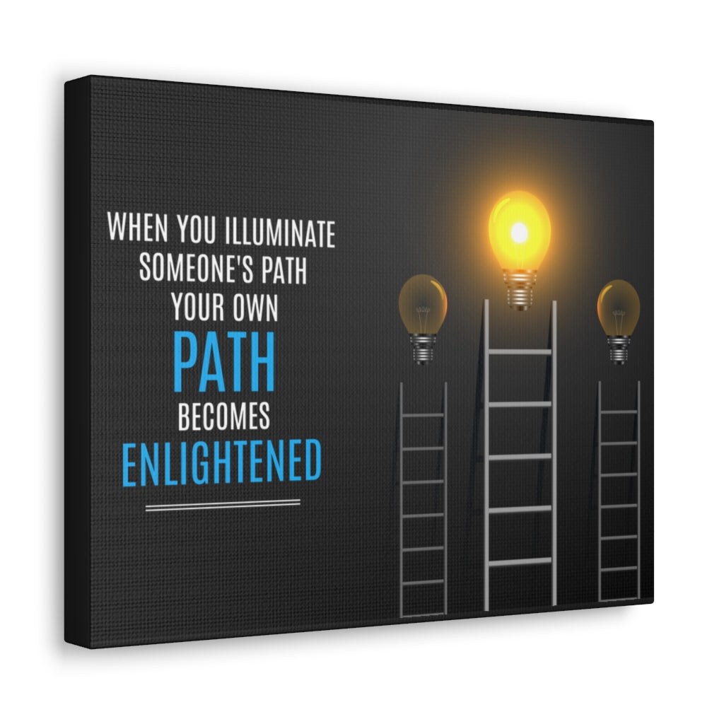 Scripture Walls Inspirational Wall Art Path Becomes Enlightened Motivation Wall Decor for Home Office Gym Inspiring Success Quote Print Ready to Hang Unframed-Express Your Love Gifts