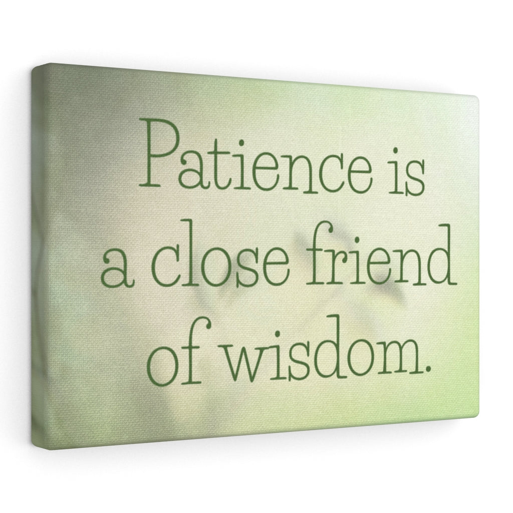 Scripture Walls Inspirational Wall Art Patience Is A Close Friend Motivational Print Ready to Hang Artwork Unframed-Express Your Love Gifts
