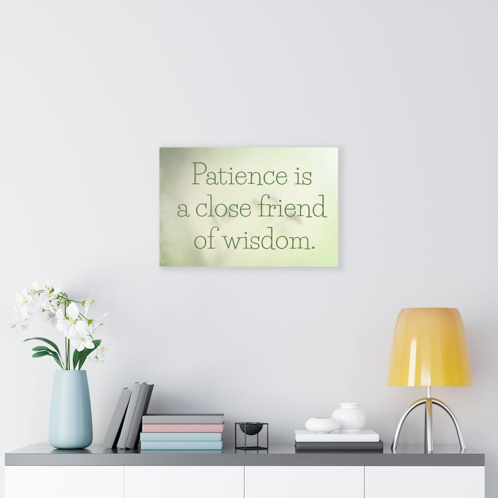 Scripture Walls Inspirational Wall Art Patience Is A Close Friend Motivational Print Ready to Hang Artwork Unframed-Express Your Love Gifts