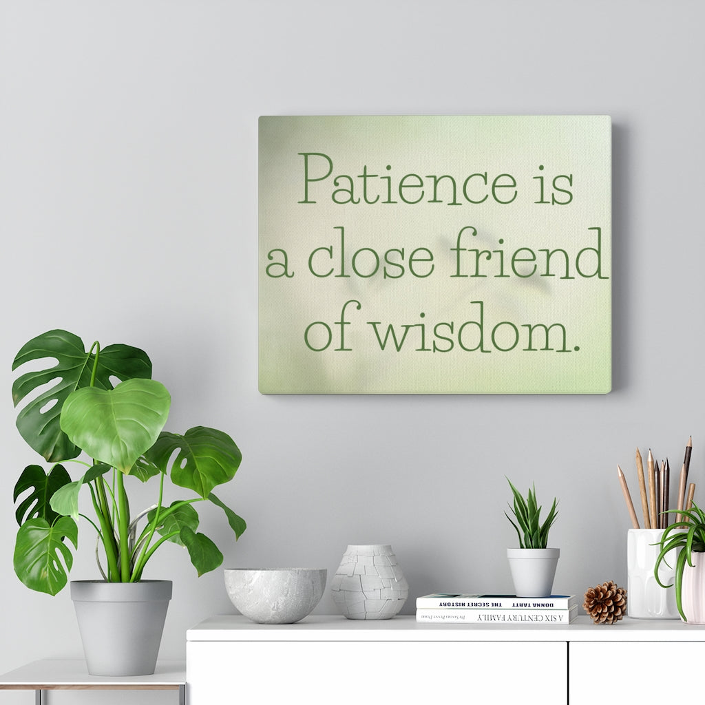 Scripture Walls Inspirational Wall Art Patience Is A Close Friend Motivational Print Ready to Hang Artwork Unframed-Express Your Love Gifts