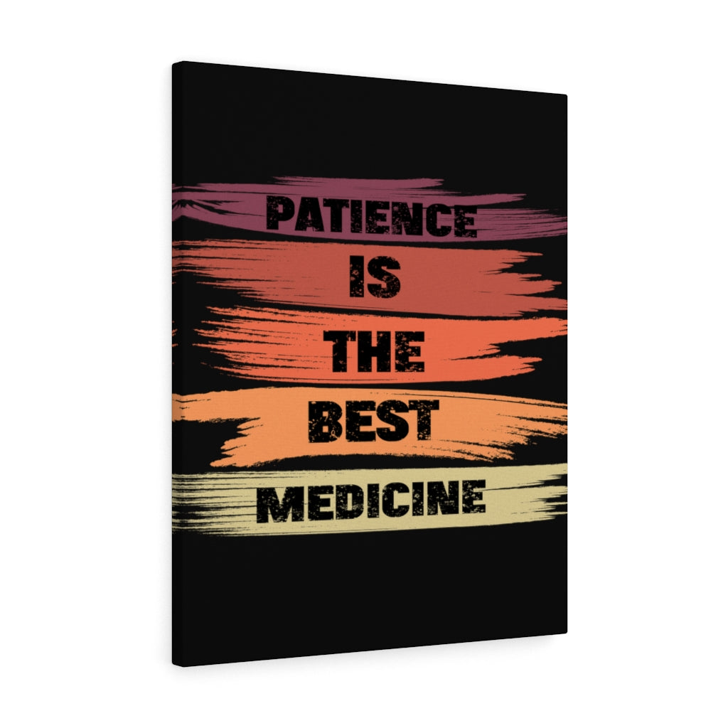 Scripture Walls Inspirational Wall Art Patience Is The Best Medicine Black Wall Art Motivation Wall Decor for Home Office Gym Inspiring Success Quote Print Ready to Hang Unframed-Express Your Love Gifts