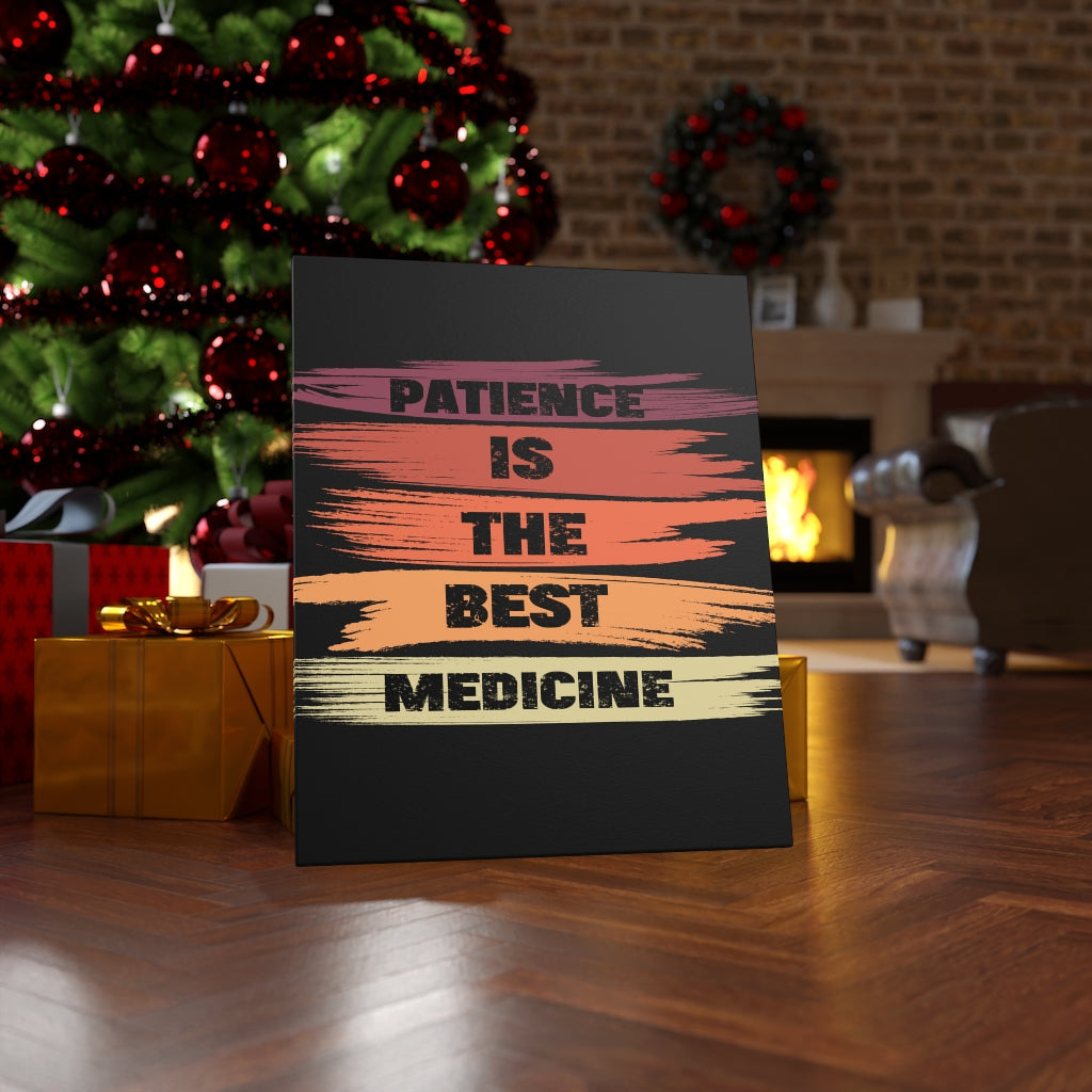 Scripture Walls Inspirational Wall Art Patience Is The Best Medicine Black Wall Art Motivation Wall Decor for Home Office Gym Inspiring Success Quote Print Ready to Hang Unframed-Express Your Love Gifts