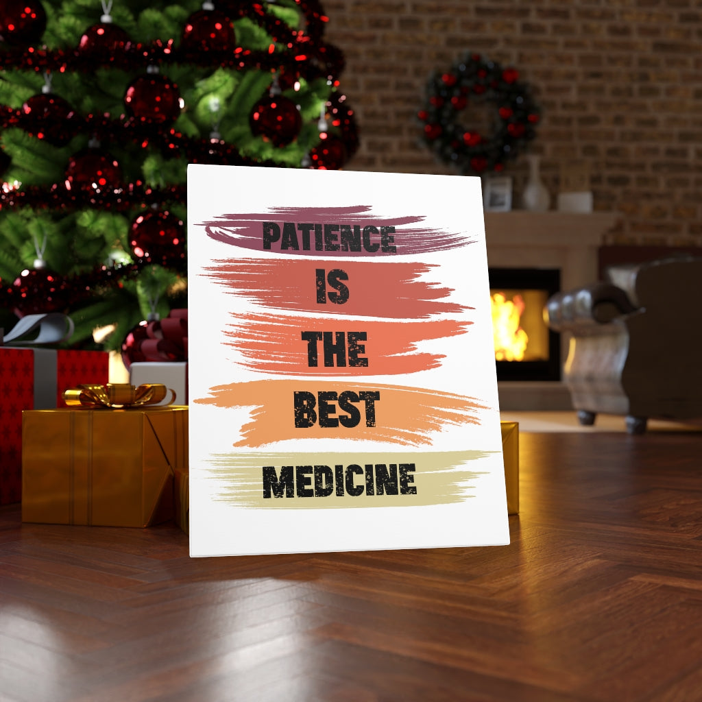 Scripture Walls Inspirational Wall Art Patience Is The Best Medicine Wall Art Motivation Wall Decor for Home Office Gym Inspiring Success Quote Print Ready to Hang Unframed-Express Your Love Gifts