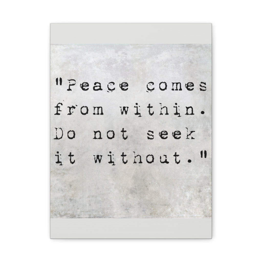 Scripture Walls Inspirational Wall Art Peace Comes From Within Motivation Wall Decor for Home Office Gym Inspiring Success Quote Print Ready to Hang Unframed-Express Your Love Gifts