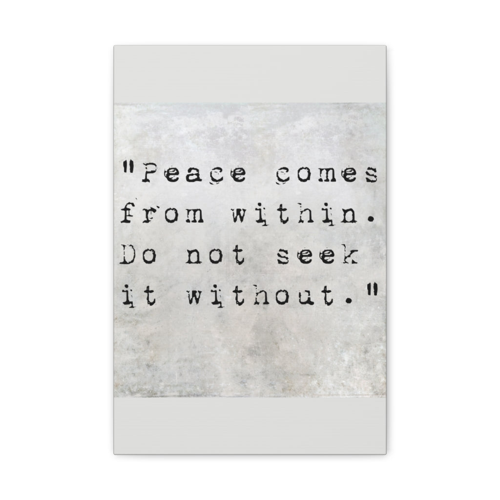 Scripture Walls Inspirational Wall Art Peace Comes From Within Motivation Wall Decor for Home Office Gym Inspiring Success Quote Print Ready to Hang Unframed-Express Your Love Gifts