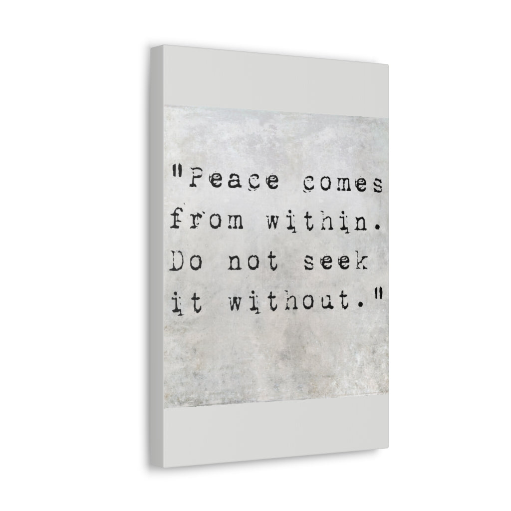 Scripture Walls Inspirational Wall Art Peace Comes From Within Motivation Wall Decor for Home Office Gym Inspiring Success Quote Print Ready to Hang Unframed-Express Your Love Gifts
