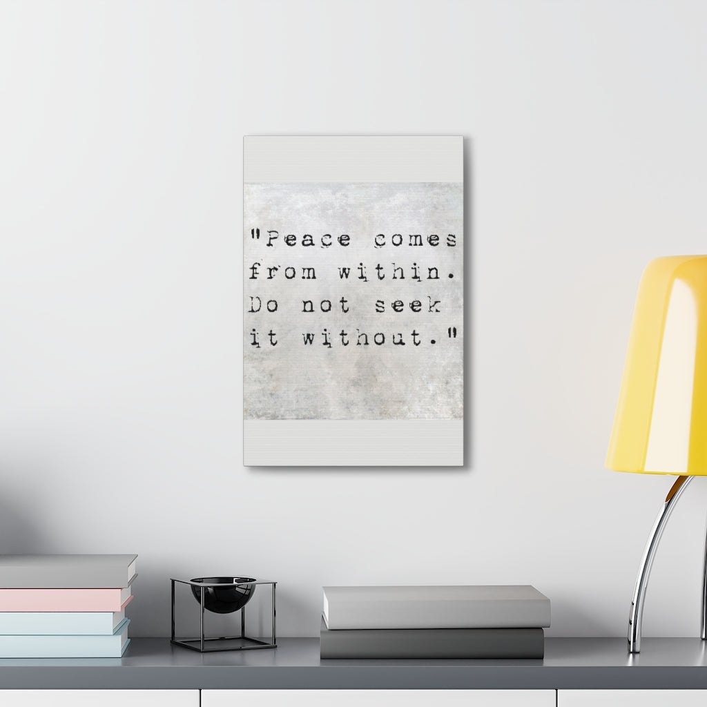 Scripture Walls Inspirational Wall Art Peace Comes From Within Motivation Wall Decor for Home Office Gym Inspiring Success Quote Print Ready to Hang Unframed-Express Your Love Gifts