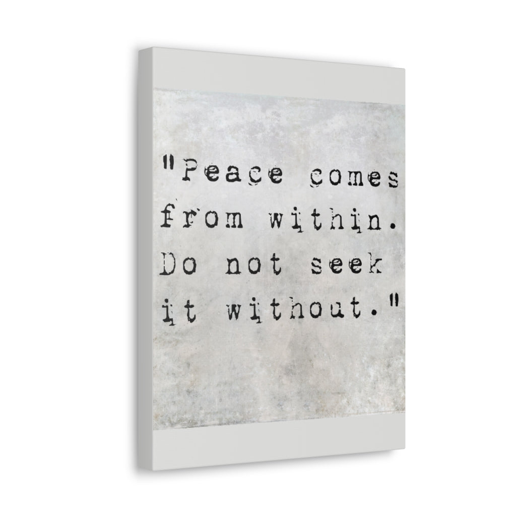 Scripture Walls Inspirational Wall Art Peace Comes From Within Motivation Wall Decor for Home Office Gym Inspiring Success Quote Print Ready to Hang Unframed-Express Your Love Gifts