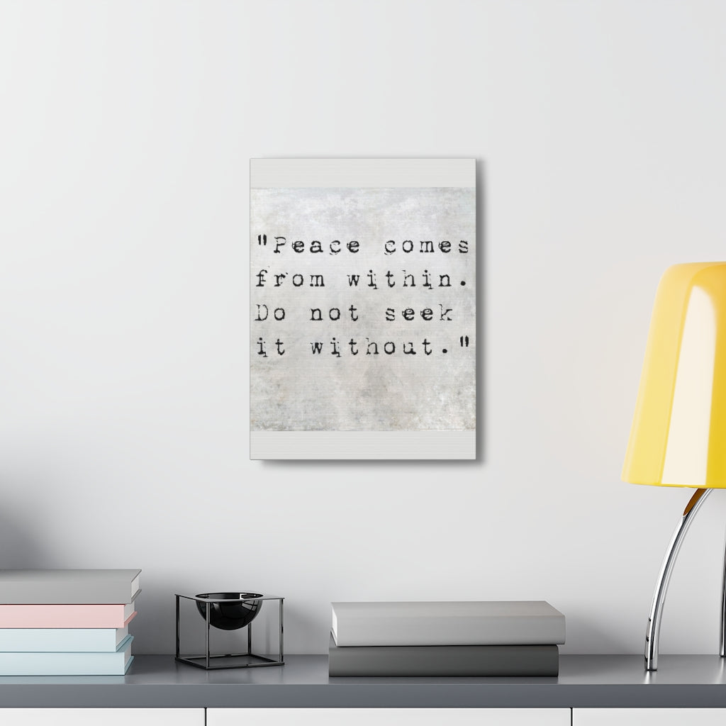 Scripture Walls Inspirational Wall Art Peace Comes From Within Motivation Wall Decor for Home Office Gym Inspiring Success Quote Print Ready to Hang Unframed-Express Your Love Gifts