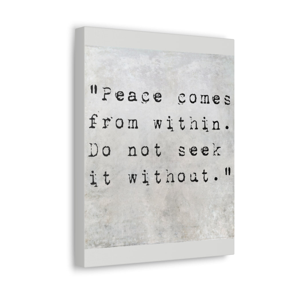 Scripture Walls Inspirational Wall Art Peace Comes From Within Motivation Wall Decor for Home Office Gym Inspiring Success Quote Print Ready to Hang Unframed-Express Your Love Gifts