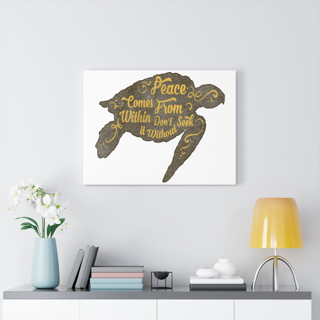 Scripture Walls Inspirational Wall Art Peace Comes From Within Wall Art Motivation Wall Decor for Home Office Gym Inspiring Success Quote Print Ready to Hang Unframed-Express Your Love Gifts