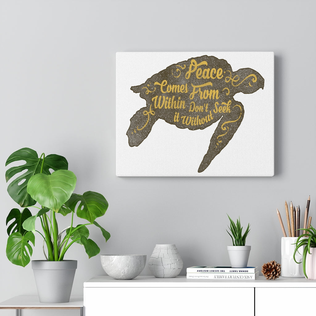 Scripture Walls Inspirational Wall Art Peace Comes From Within Wall Art Motivation Wall Decor for Home Office Gym Inspiring Success Quote Print Ready to Hang Unframed-Express Your Love Gifts