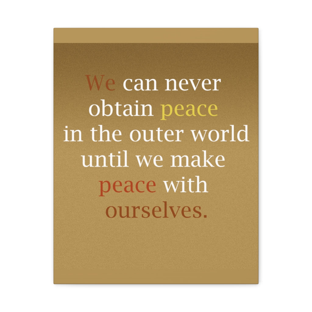 Scripture Walls Inspirational Wall Art Peace With Ourselves Motivation Wall Decor for Home Office Gym Inspiring Success Quote Print Ready to Hang Unframed-Express Your Love Gifts