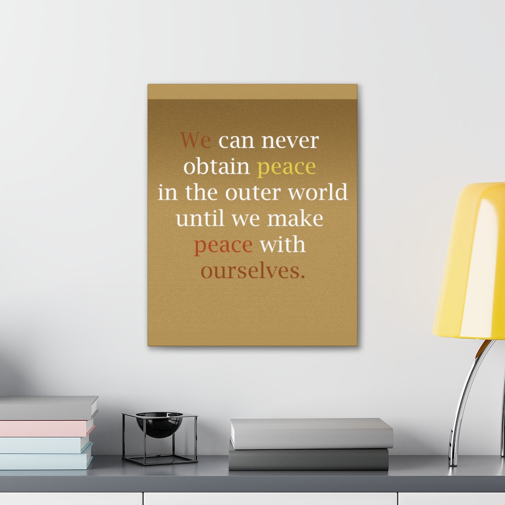 Scripture Walls Inspirational Wall Art Peace With Ourselves Motivation Wall Decor for Home Office Gym Inspiring Success Quote Print Ready to Hang Unframed-Express Your Love Gifts