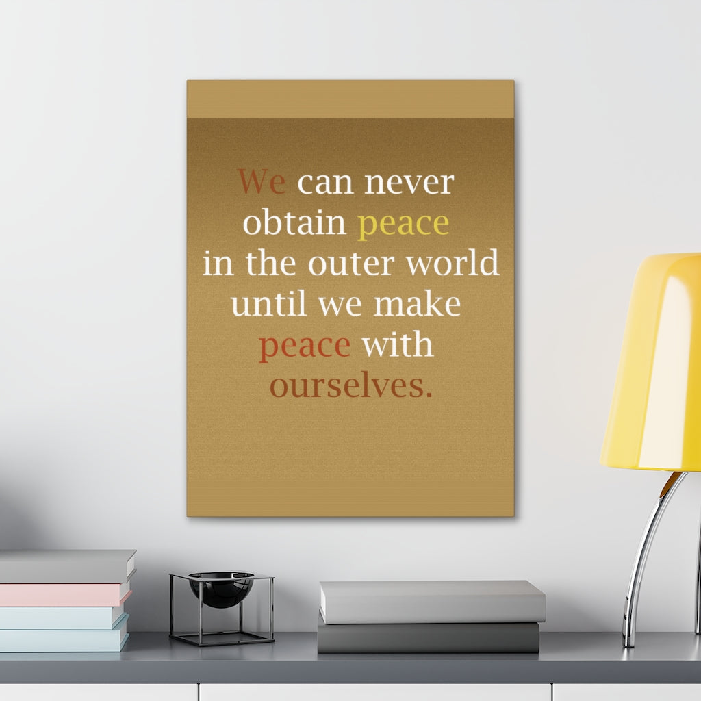 Scripture Walls Inspirational Wall Art Peace With Ourselves Motivation Wall Decor for Home Office Gym Inspiring Success Quote Print Ready to Hang Unframed-Express Your Love Gifts