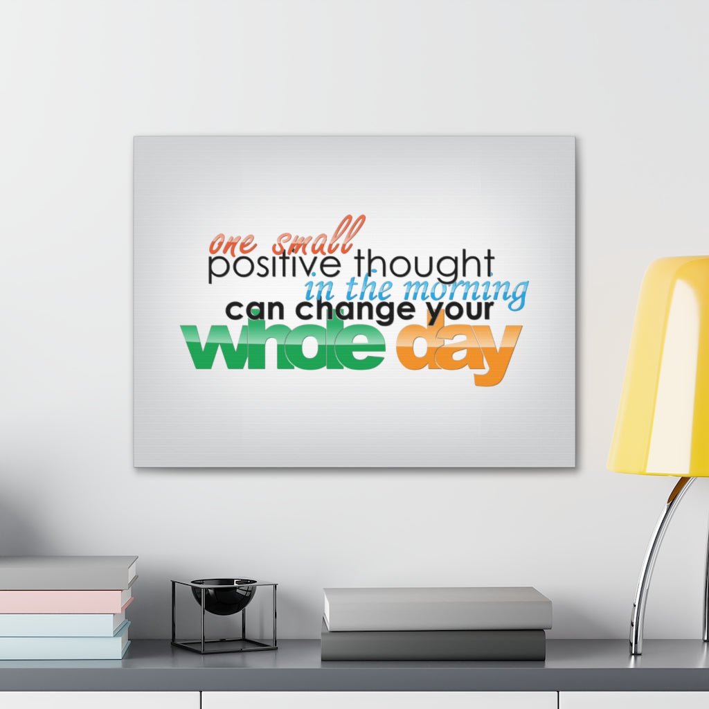 Scripture Walls Inspirational Wall Art Positive Thought Can Change Motivation Wall Decor for Home Office Gym Inspiring Success Quote Print Ready to Hang Unframed-Express Your Love Gifts