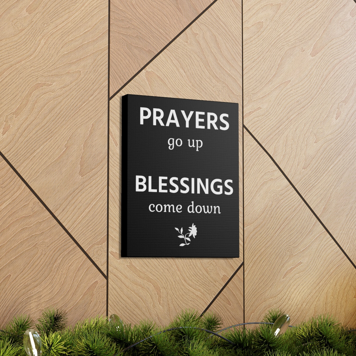 Scripture Walls Inspirational Wall Art Prayers Go Up Blessings Come Down Motivation Wall Decor for Home Office Gym Inspiring Success Quote Print Ready to Hang Unframed-Express Your Love Gifts