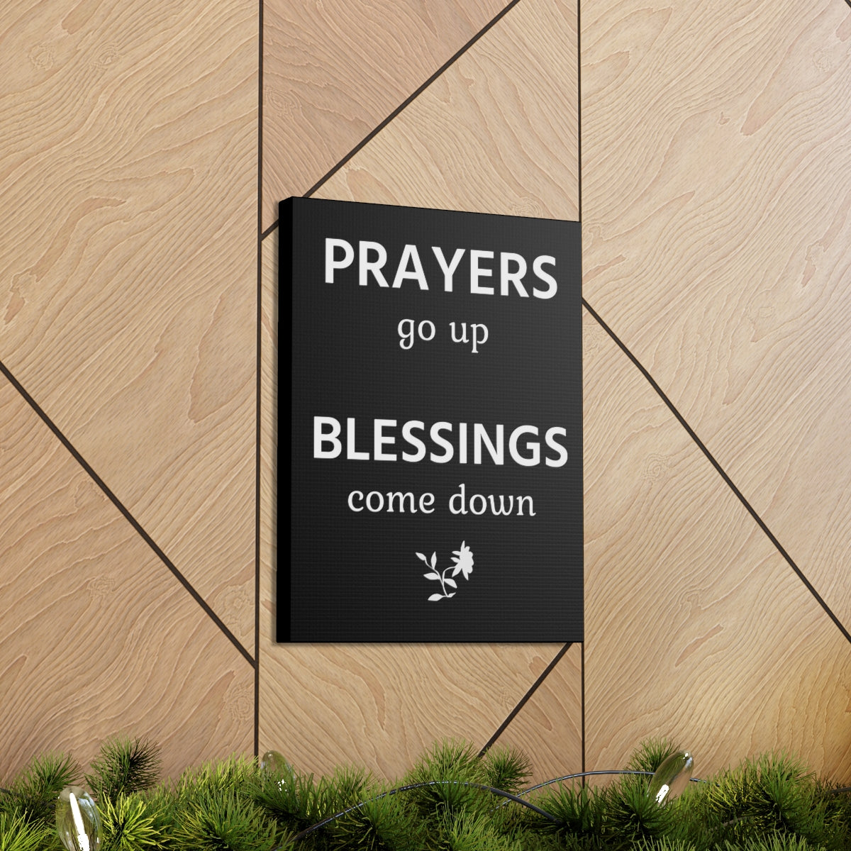 Scripture Walls Inspirational Wall Art Prayers Go Up Blessings Come Down Motivation Wall Decor for Home Office Gym Inspiring Success Quote Print Ready to Hang Unframed-Express Your Love Gifts
