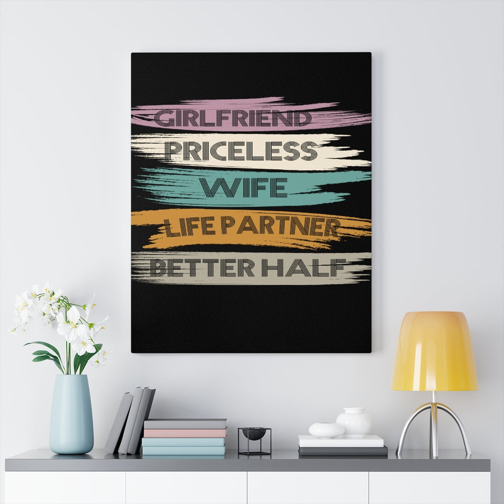 Scripture Walls Inspirational Wall Art Priceless Wife Life Partner Wall Art Motivation Wall Decor for Home Office Gym Inspiring Success Quote Print Ready to Hang Unframed-Express Your Love Gifts