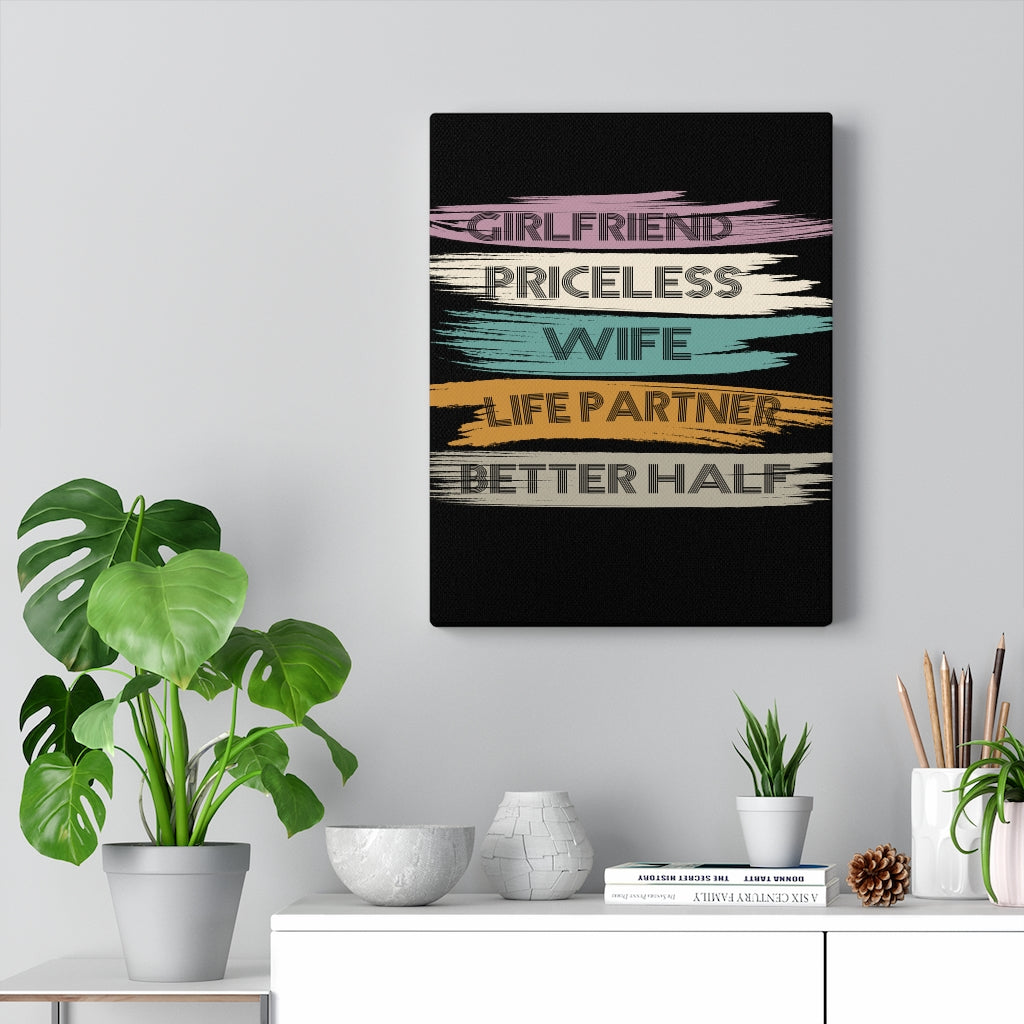 Scripture Walls Inspirational Wall Art Priceless Wife Life Partner Wall Art Motivation Wall Decor for Home Office Gym Inspiring Success Quote Print Ready to Hang Unframed-Express Your Love Gifts
