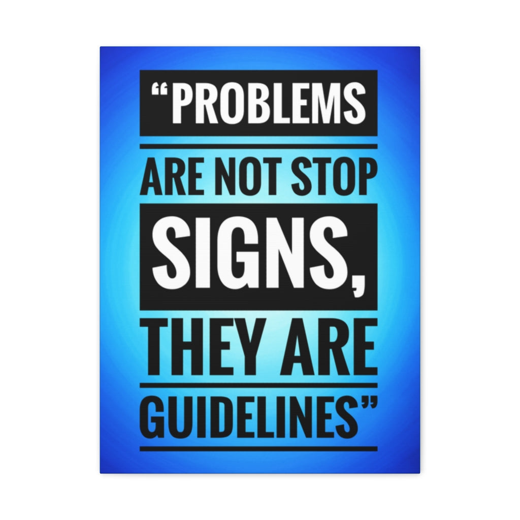 Scripture Walls Inspirational Wall Art Problems Are Guidelines Motivation Wall Decor for Home Office Gym Inspiring Success Quote Print Ready to Hang Unframed-Express Your Love Gifts