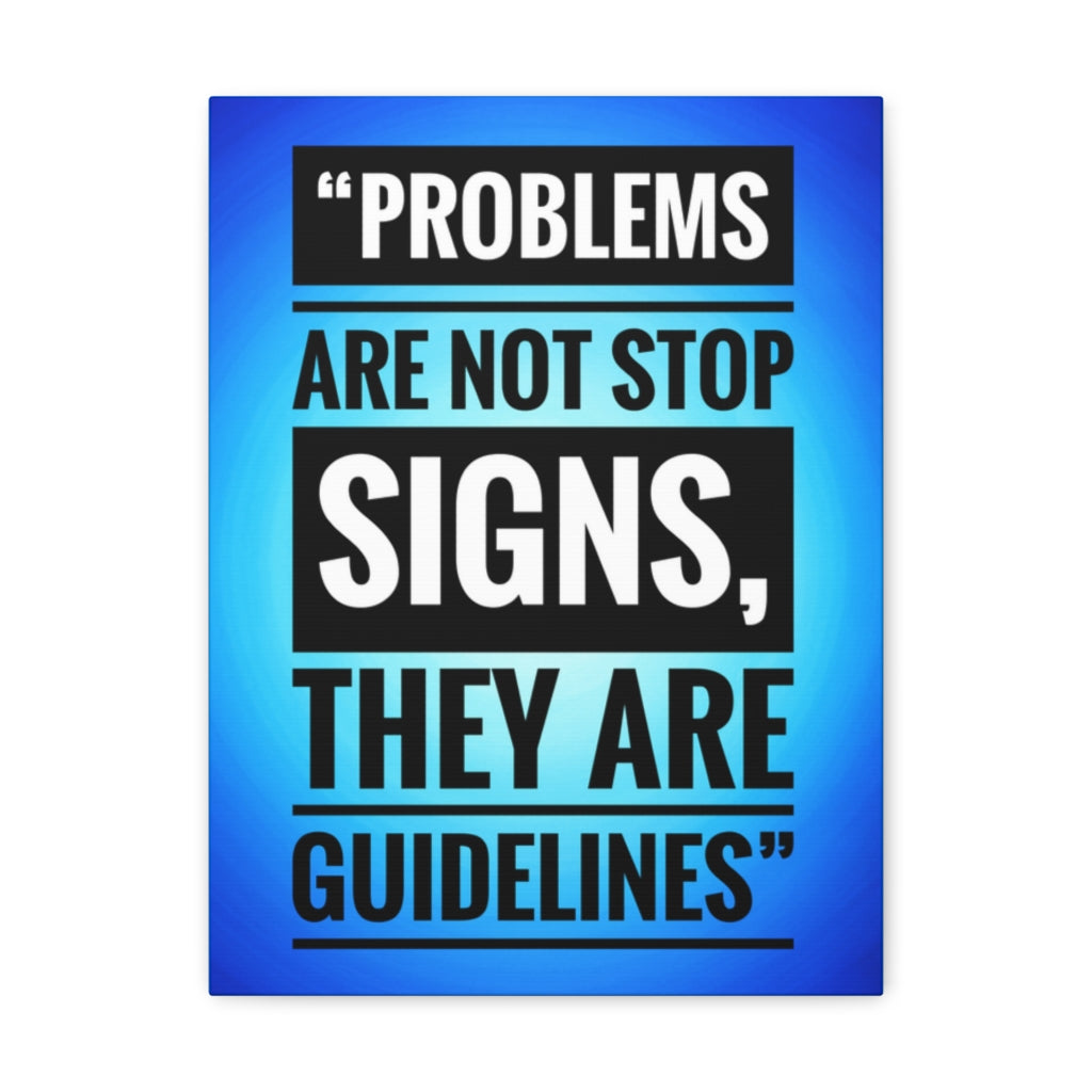 Scripture Walls Inspirational Wall Art Problems Are Guidelines Motivation Wall Decor for Home Office Gym Inspiring Success Quote Print Ready to Hang Unframed-Express Your Love Gifts