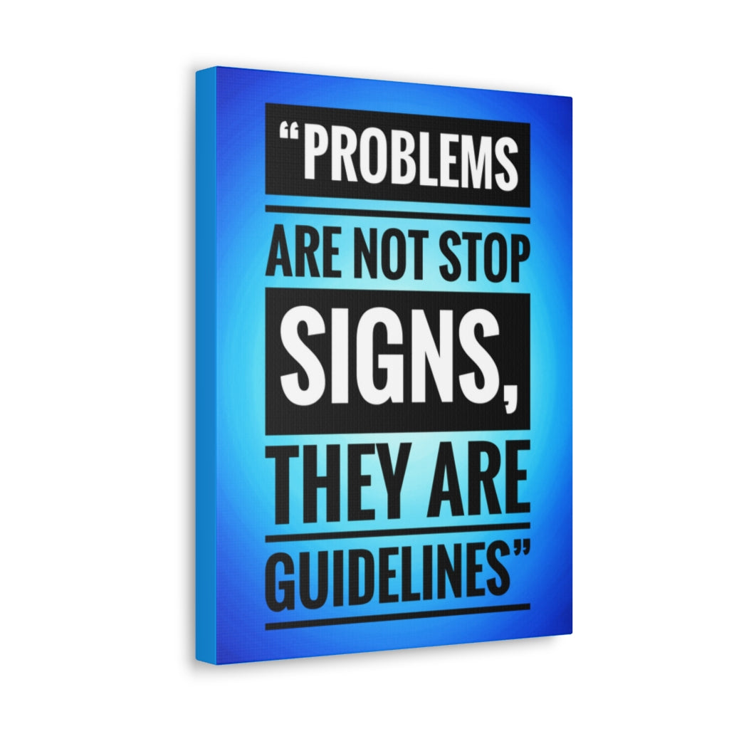 Scripture Walls Inspirational Wall Art Problems Are Guidelines Motivation Wall Decor for Home Office Gym Inspiring Success Quote Print Ready to Hang Unframed-Express Your Love Gifts