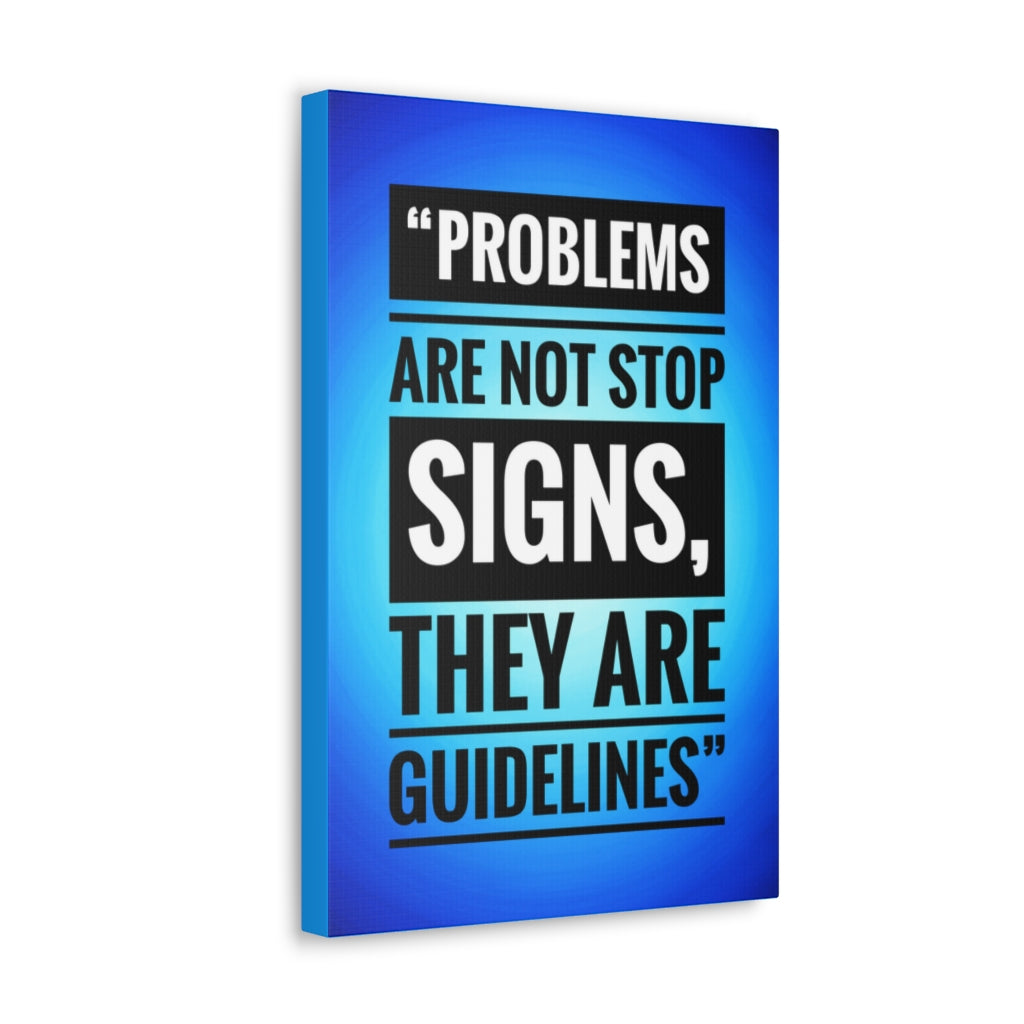 Scripture Walls Inspirational Wall Art Problems Are Guidelines Motivation Wall Decor for Home Office Gym Inspiring Success Quote Print Ready to Hang Unframed-Express Your Love Gifts