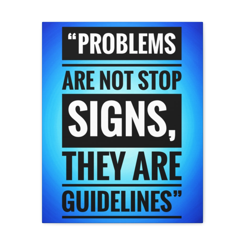 Scripture Walls Inspirational Wall Art Problems Are Guidelines Motivation Wall Decor for Home Office Gym Inspiring Success Quote Print Ready to Hang Unframed-Express Your Love Gifts