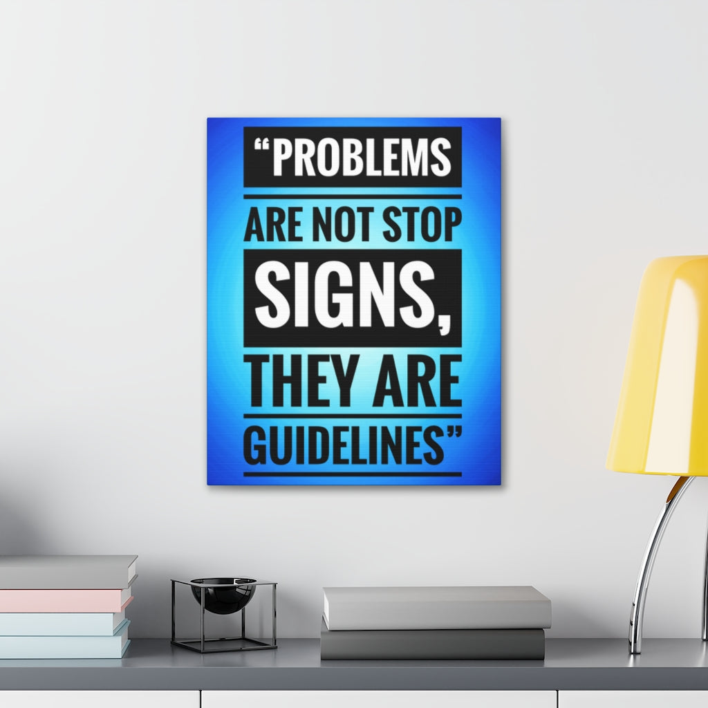 Scripture Walls Inspirational Wall Art Problems Are Guidelines Motivation Wall Decor for Home Office Gym Inspiring Success Quote Print Ready to Hang Unframed-Express Your Love Gifts