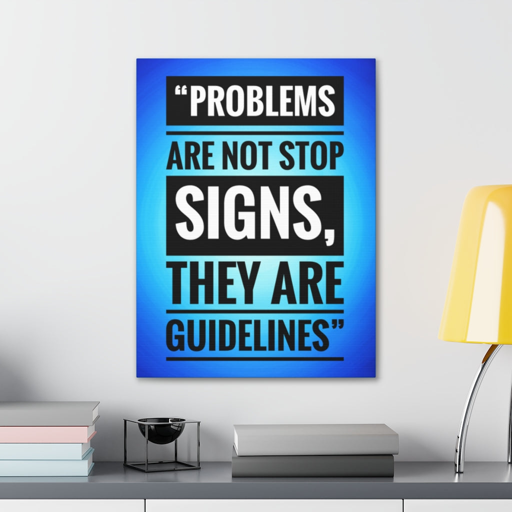 Scripture Walls Inspirational Wall Art Problems Are Guidelines Motivation Wall Decor for Home Office Gym Inspiring Success Quote Print Ready to Hang Unframed-Express Your Love Gifts