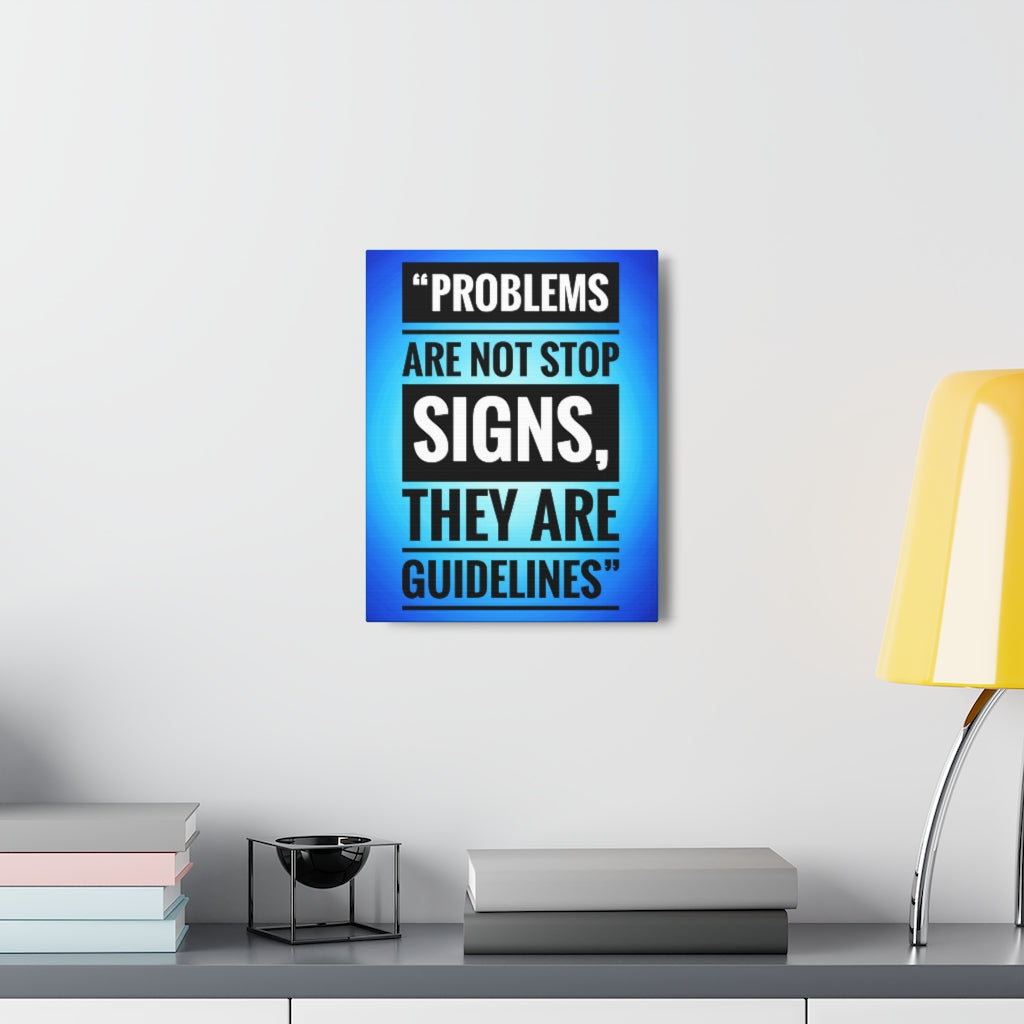 Scripture Walls Inspirational Wall Art Problems Are Guidelines Motivation Wall Decor for Home Office Gym Inspiring Success Quote Print Ready to Hang Unframed-Express Your Love Gifts