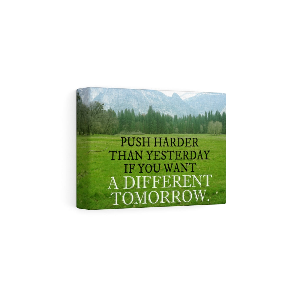 Scripture Walls Inspirational Wall Art Push Harder Than Yesterday Motivational Print Ready to Hang Artwork Unframed-Express Your Love Gifts