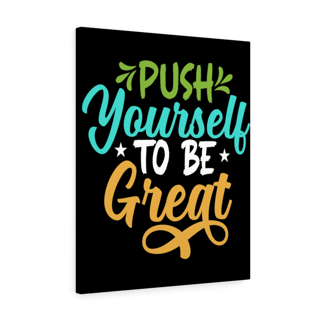 Scripture Walls Inspirational Wall Art Push Yourself To Be Great Colors Wall Art Motivation Wall Decor for Home Office Gym Inspiring Success Quote Print Ready to Hang Unframed-Express Your Love Gifts