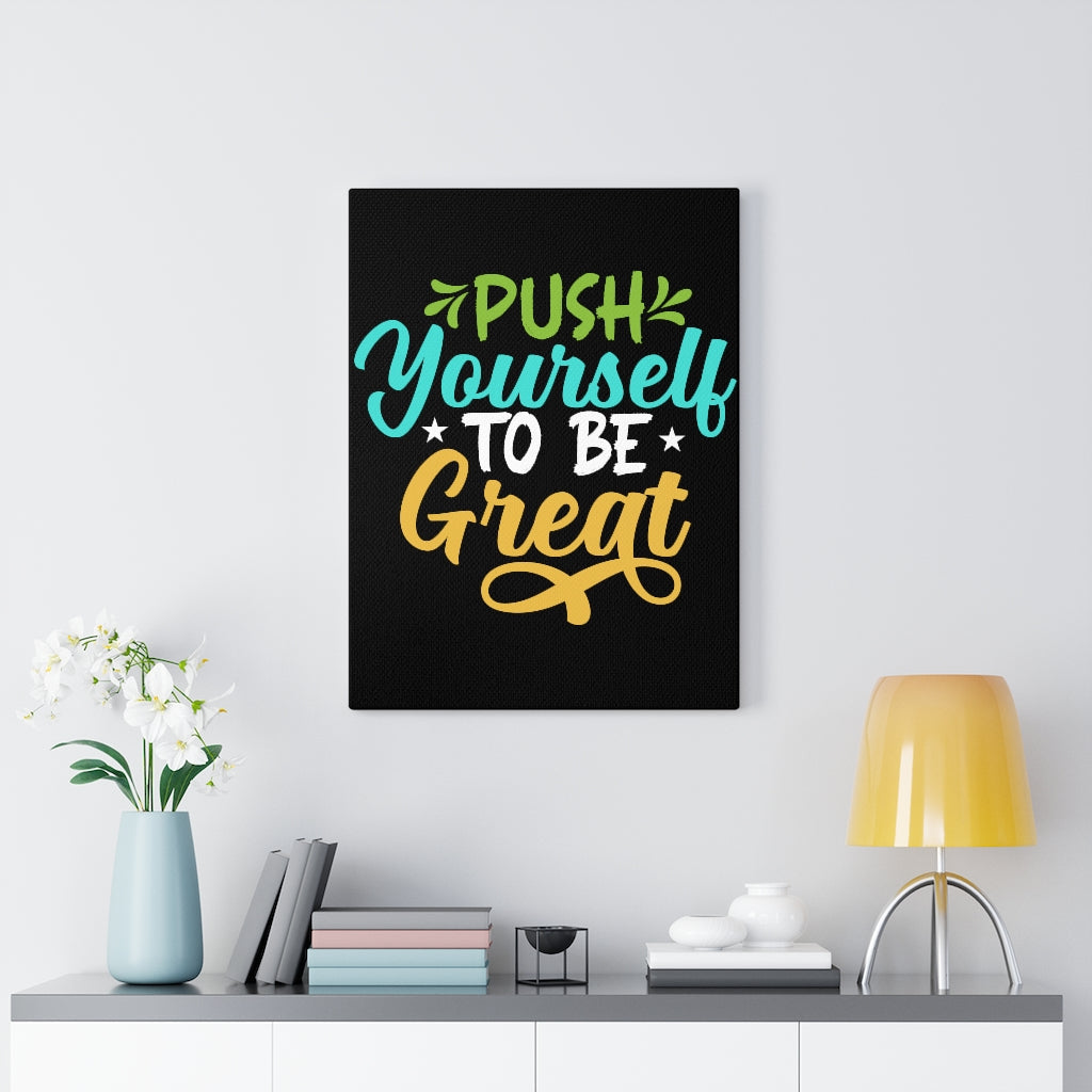 Scripture Walls Inspirational Wall Art Push Yourself To Be Great Colors Wall Art Motivation Wall Decor for Home Office Gym Inspiring Success Quote Print Ready to Hang Unframed-Express Your Love Gifts