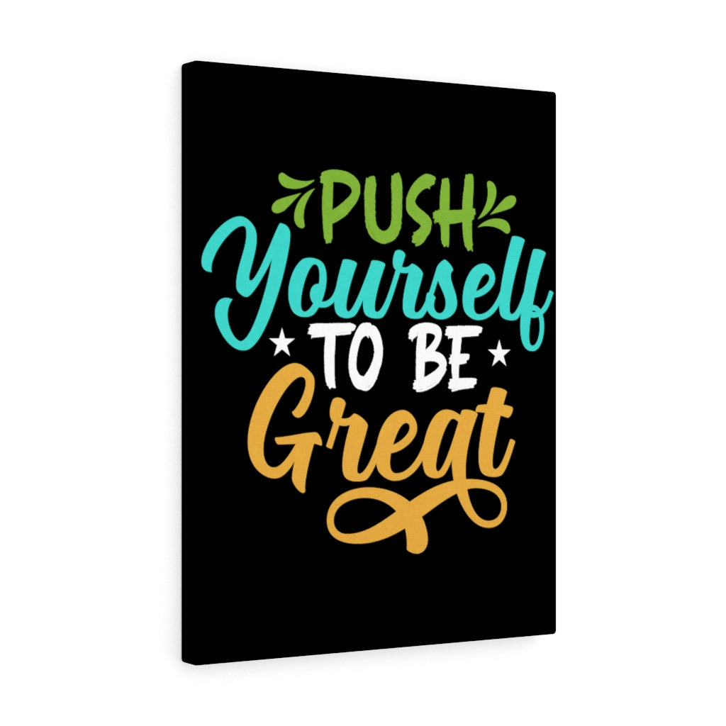 Scripture Walls Inspirational Wall Art Push Yourself To Be Great Colors Wall Art Motivation Wall Decor for Home Office Gym Inspiring Success Quote Print Ready to Hang Unframed-Express Your Love Gifts