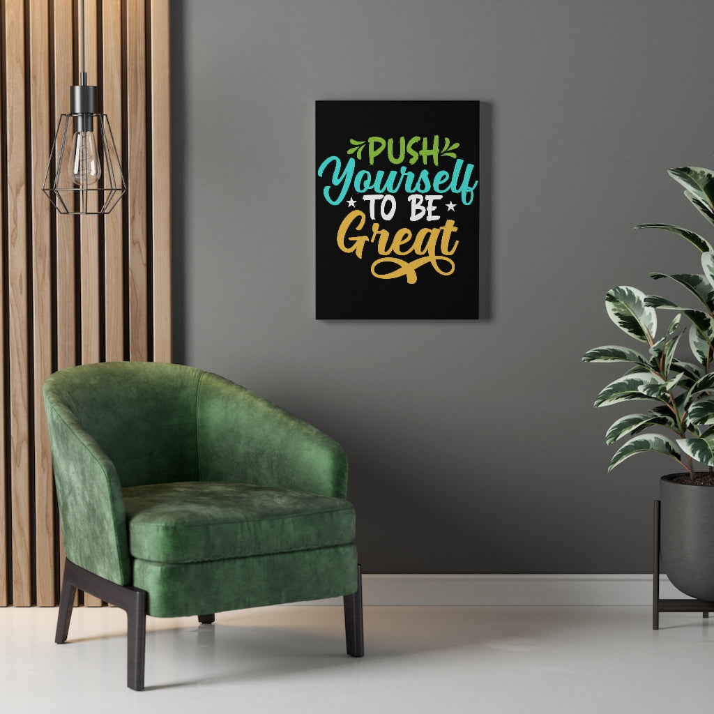 Scripture Walls Inspirational Wall Art Push Yourself To Be Great Colors Wall Art Motivation Wall Decor for Home Office Gym Inspiring Success Quote Print Ready to Hang Unframed-Express Your Love Gifts