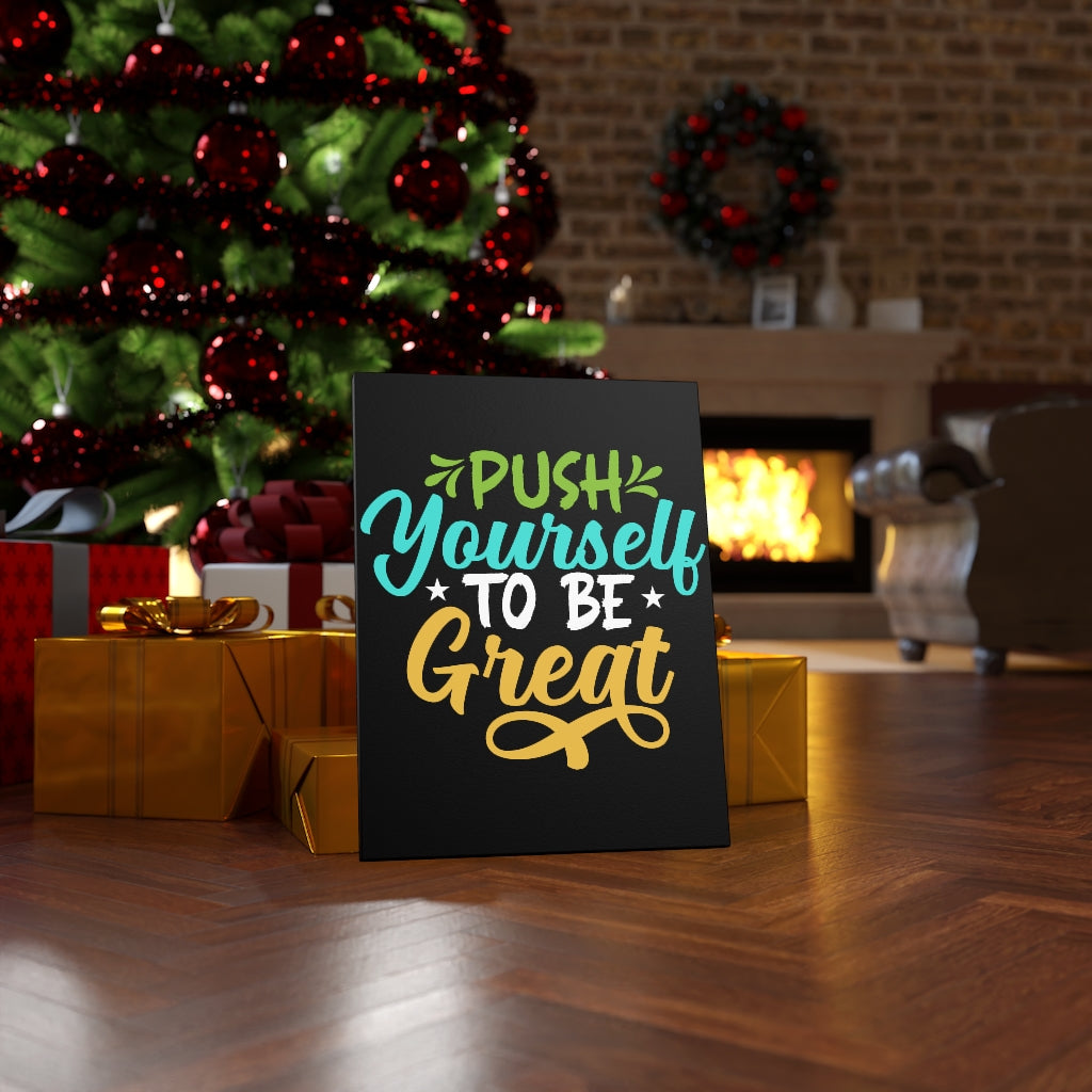 Scripture Walls Inspirational Wall Art Push Yourself To Be Great Colors Wall Art Motivation Wall Decor for Home Office Gym Inspiring Success Quote Print Ready to Hang Unframed-Express Your Love Gifts