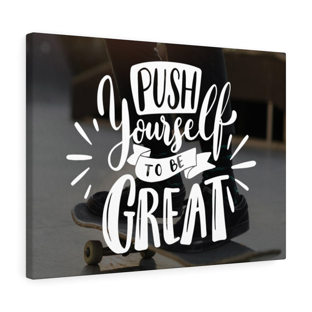 Scripture Walls Inspirational Wall Art Push Yourself To Be Great Wall Art Motivational Motto Inspiring Prints Artwork Decor Ready to Hang Unframed-Express Your Love Gifts