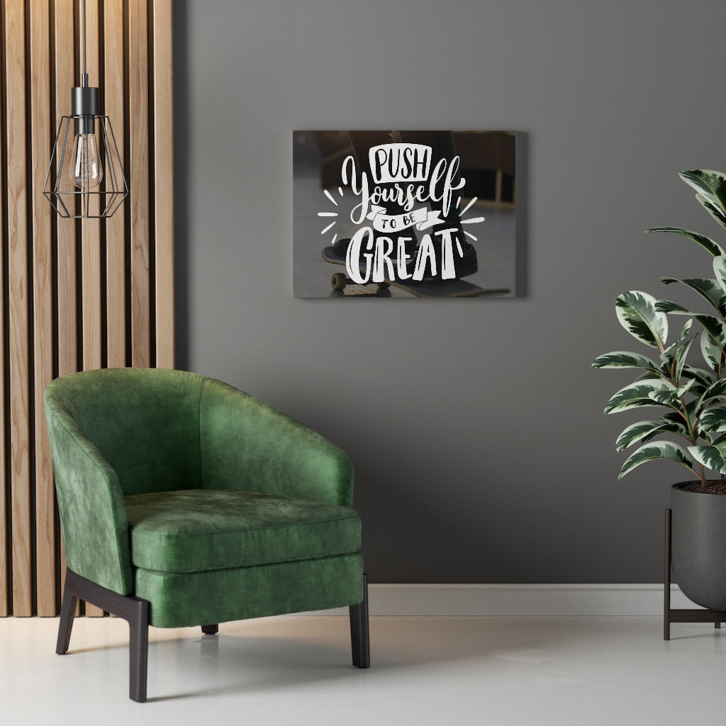 Scripture Walls Inspirational Wall Art Push Yourself To Be Great Wall Art Motivational Motto Inspiring Prints Artwork Decor Ready to Hang Unframed-Express Your Love Gifts