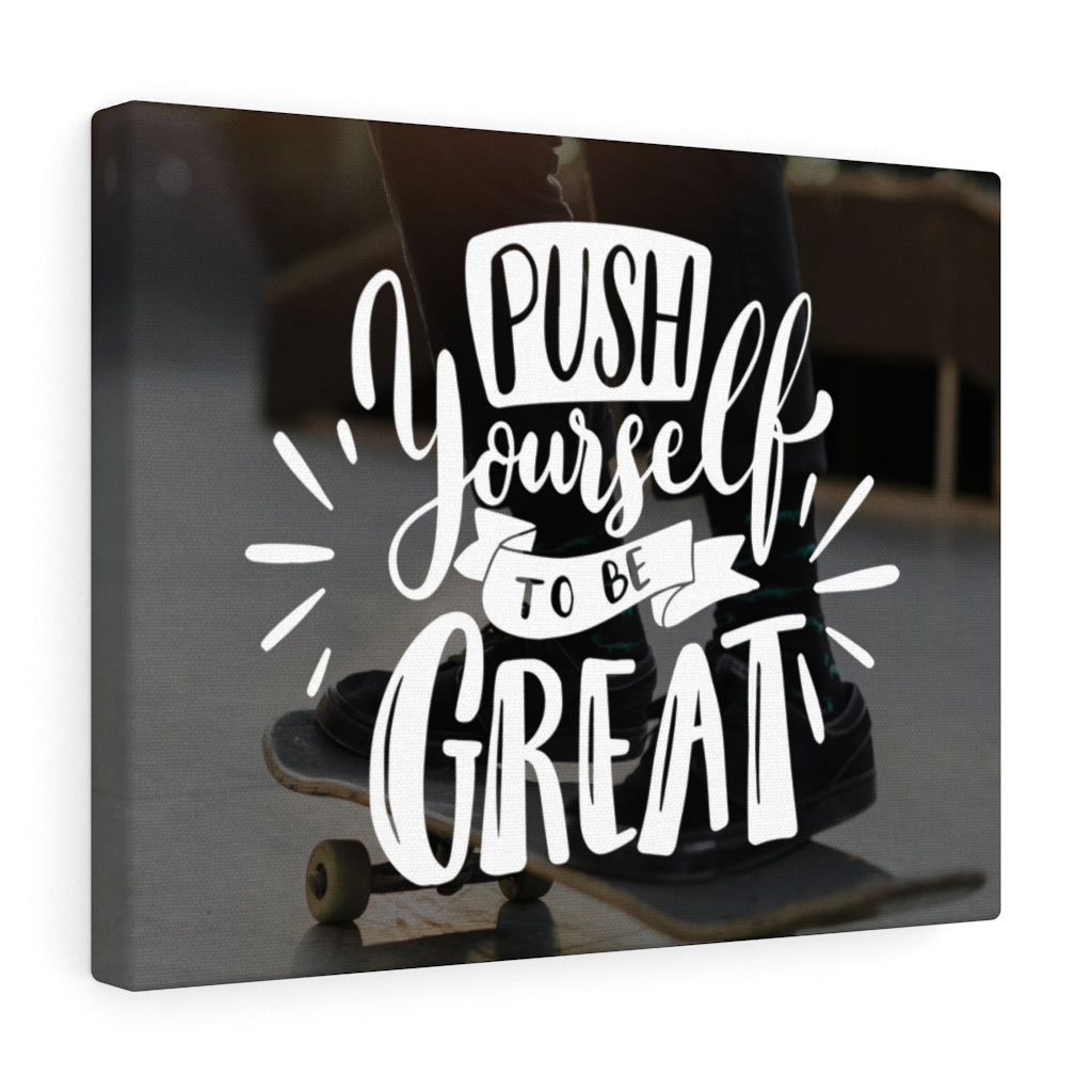 Scripture Walls Inspirational Wall Art Push Yourself To Be Great Wall Art Motivational Motto Inspiring Prints Artwork Decor Ready to Hang Unframed-Express Your Love Gifts