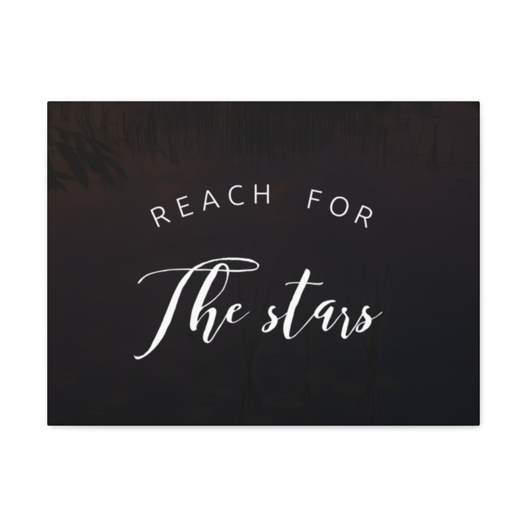 Scripture Walls Inspirational Wall Art Reach For The Stars Motivation Wall Decor for Home Office Gym Inspiring Success Quote Print Ready to Hang Unframed-Express Your Love Gifts