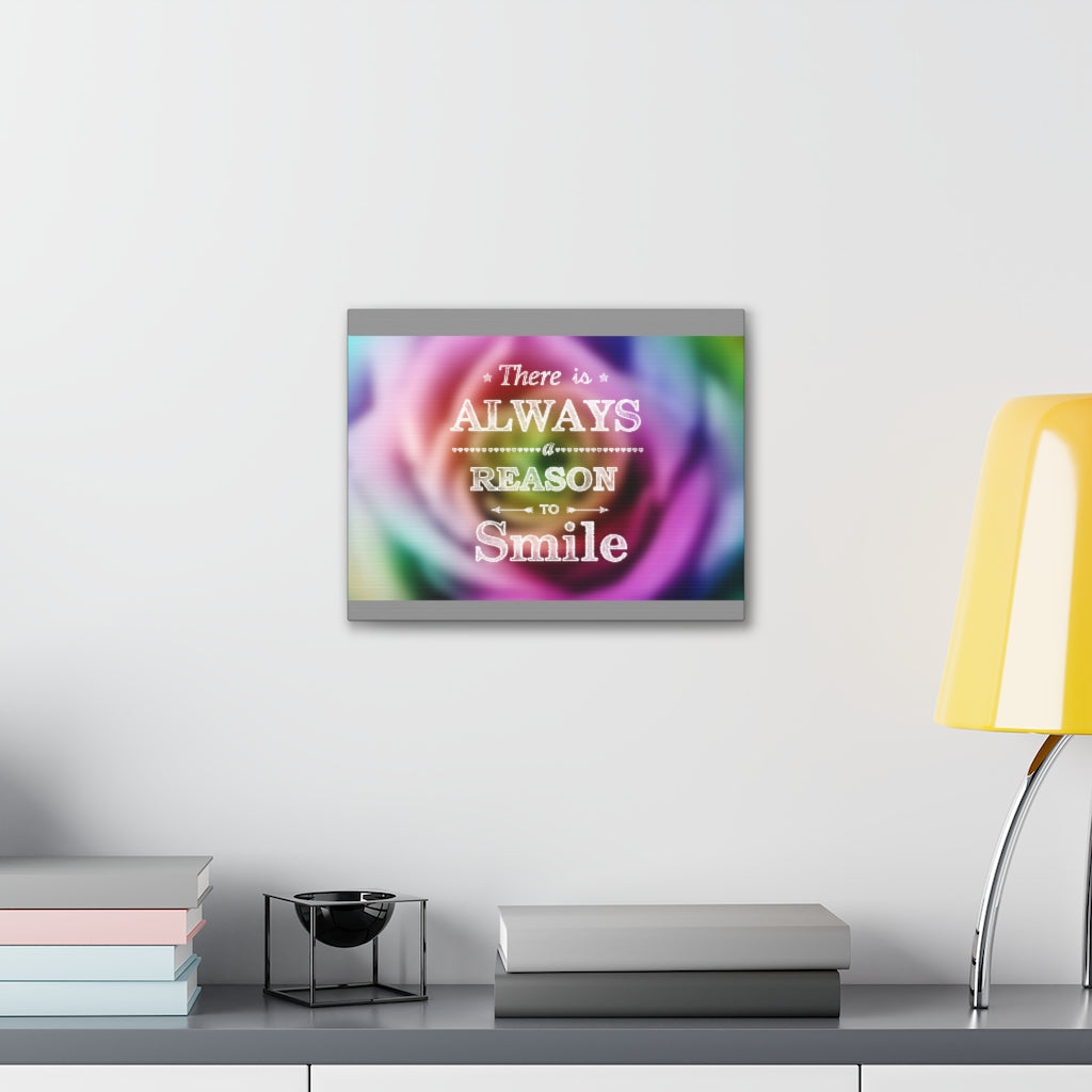 Scripture Walls Inspirational Wall Art Reason To Smile Motivation Wall Decor for Home Office Gym Inspiring Success Quote Print Ready to Hang Unframed-Express Your Love Gifts
