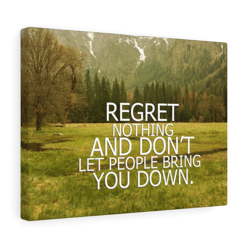 Scripture Walls Inspirational Wall Art Regret Nothing And Don't Motivational Print Ready to Hang Artwork Unframed-Express Your Love Gifts