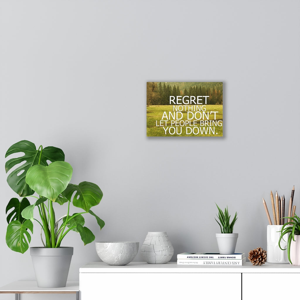 Scripture Walls Inspirational Wall Art Regret Nothing And Don't Motivational Print Ready to Hang Artwork Unframed-Express Your Love Gifts