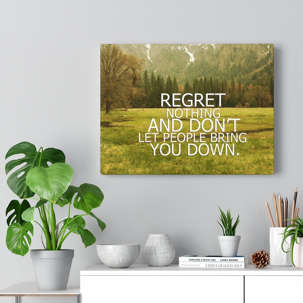 Scripture Walls Inspirational Wall Art Regret Nothing And Don't Motivational Print Ready to Hang Artwork Unframed-Express Your Love Gifts